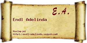 Endl Adelinda névjegykártya